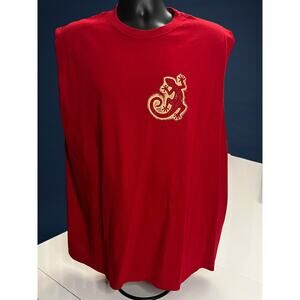 Puerto Vallarta Gecko Muscle Shirt | Red Sleeveless Yazbek 2XL Tank‎ Top